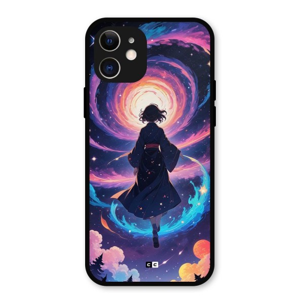 Anime Galaxy Girl Metal Back Case for iPhone 12