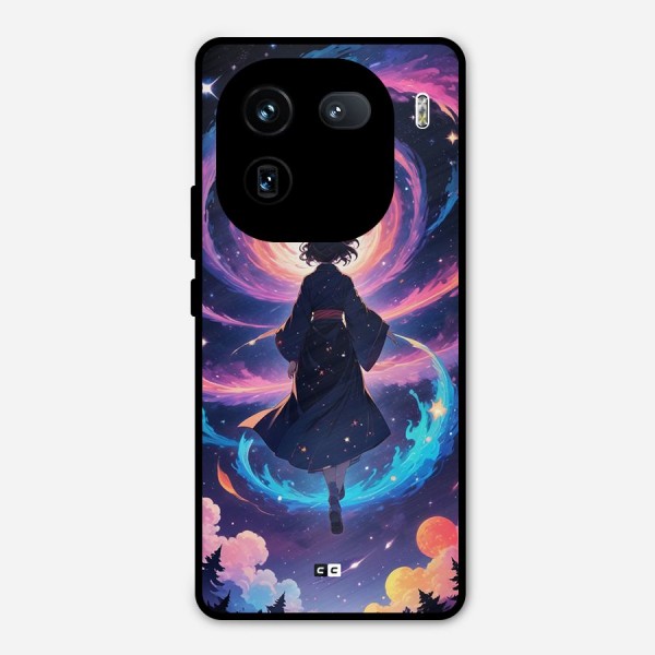 Anime Galaxy Girl Metal Back Case for iQOO 12
