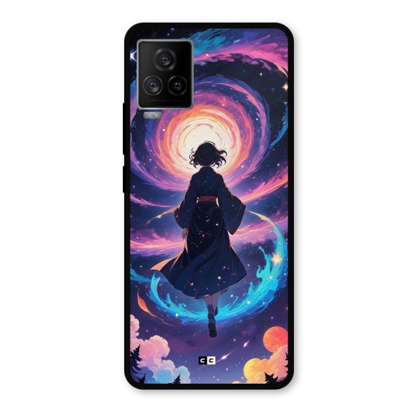 Anime Galaxy Girl Metal Back Case for iQOO 7 Legend 5G