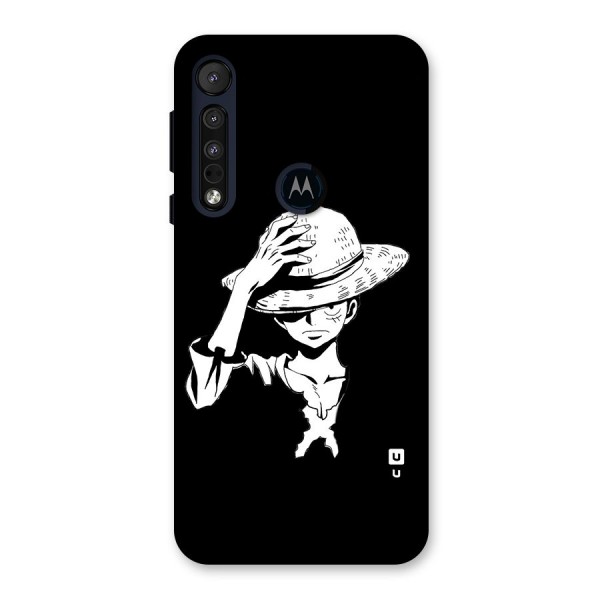 Anime One Piece Luffy Silhouette Back Case for Motorola One Macro