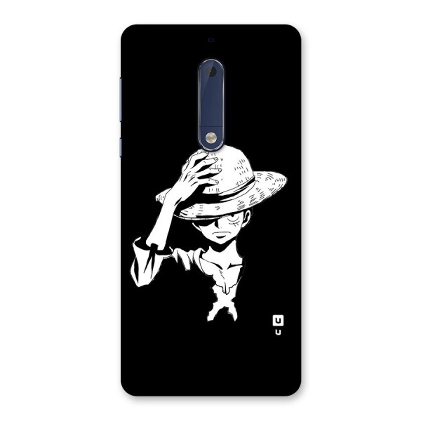 Anime One Piece Luffy Silhouette Back Case for Nokia 5