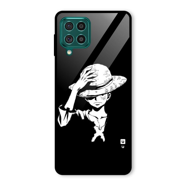 Anime One Piece Luffy Silhouette Glass Back Case for Galaxy F62