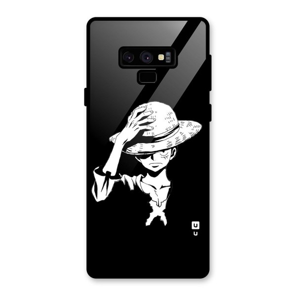 Anime One Piece Luffy Silhouette Glass Back Case for Galaxy Note 9