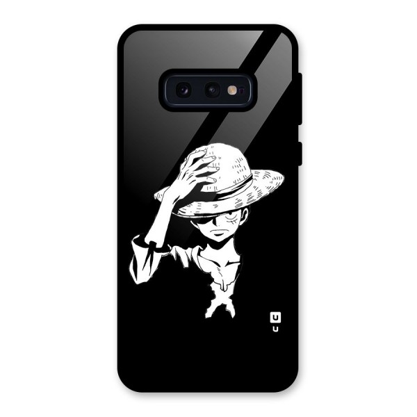 Anime One Piece Luffy Silhouette Glass Back Case for Galaxy S10e