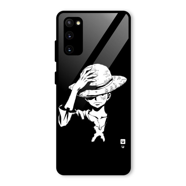 Anime One Piece Luffy Silhouette Glass Back Case for Galaxy S20 FE 5G