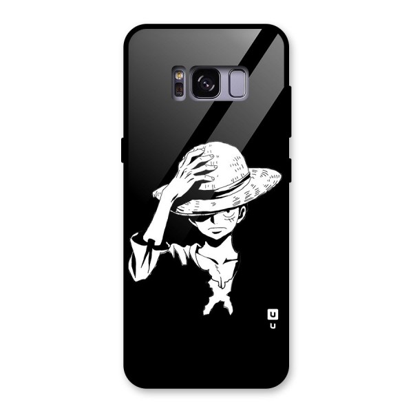 Anime One Piece Luffy Silhouette Glass Back Case for Galaxy S8