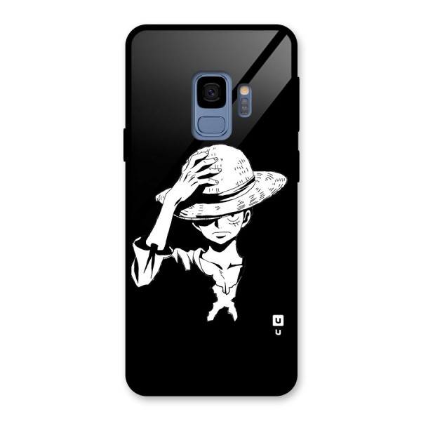 Anime One Piece Luffy Silhouette Glass Back Case for Galaxy S9
