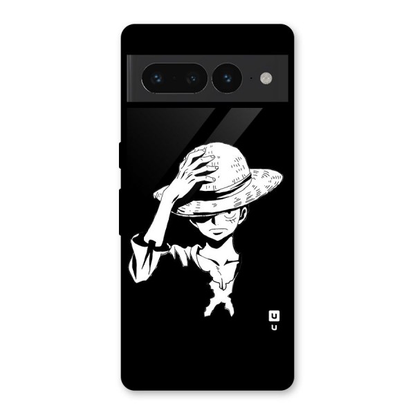 Anime One Piece Luffy Silhouette Glass Back Case for Google Pixel 7 Pro