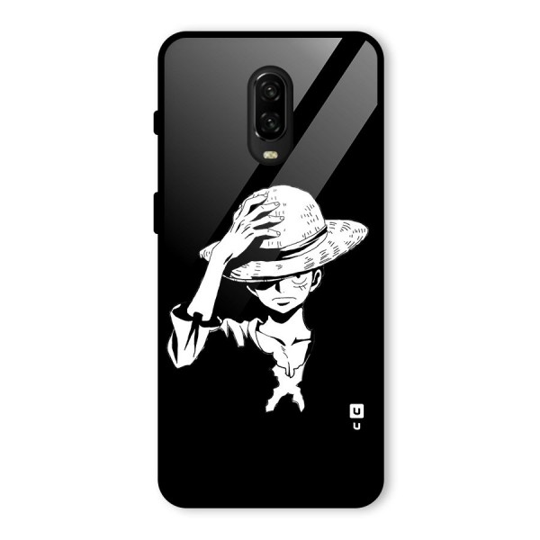 Anime One Piece Luffy Silhouette Glass Back Case for OnePlus 6T