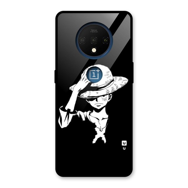 Anime One Piece Luffy Silhouette Glass Back Case for OnePlus 7T