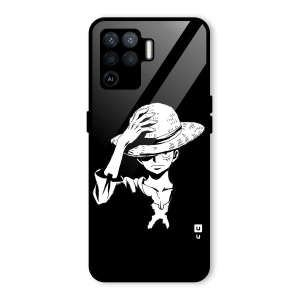 Anime One Piece Luffy Silhouette Glass Back Case for Oppo F19 Pro