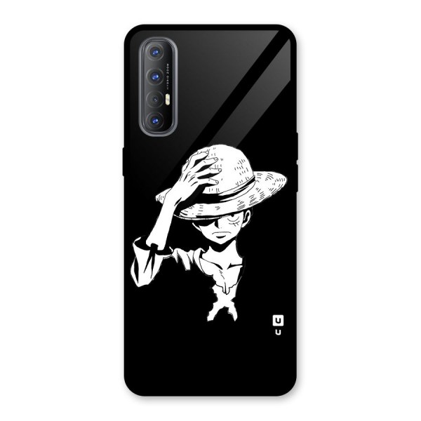 Anime One Piece Luffy Silhouette Glass Back Case for Oppo Reno3 Pro