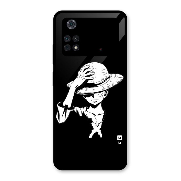 Anime One Piece Luffy Silhouette Glass Back Case for Poco M4 Pro 4G