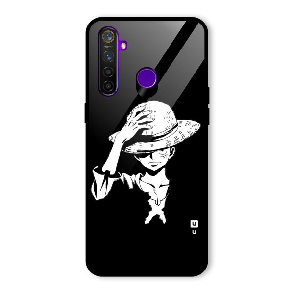 Anime One Piece Luffy Silhouette Glass Back Case for Realme 5 Pro