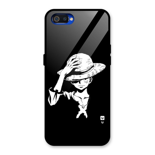 Anime One Piece Luffy Silhouette Glass Back Case for Realme C2