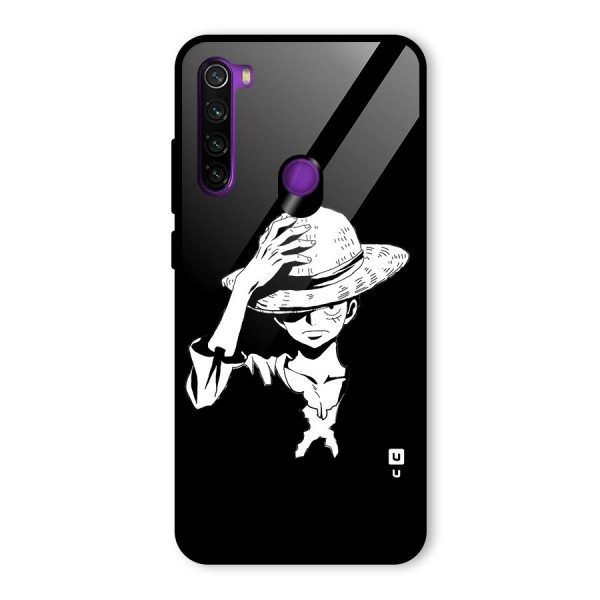 Anime One Piece Luffy Silhouette Glass Back Case for Redmi Note 8
