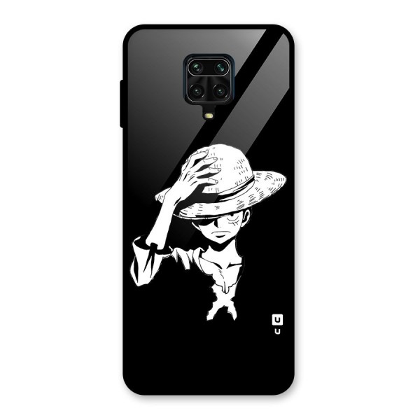 Anime One Piece Luffy Silhouette Glass Back Case for Redmi Note 9 Pro Max