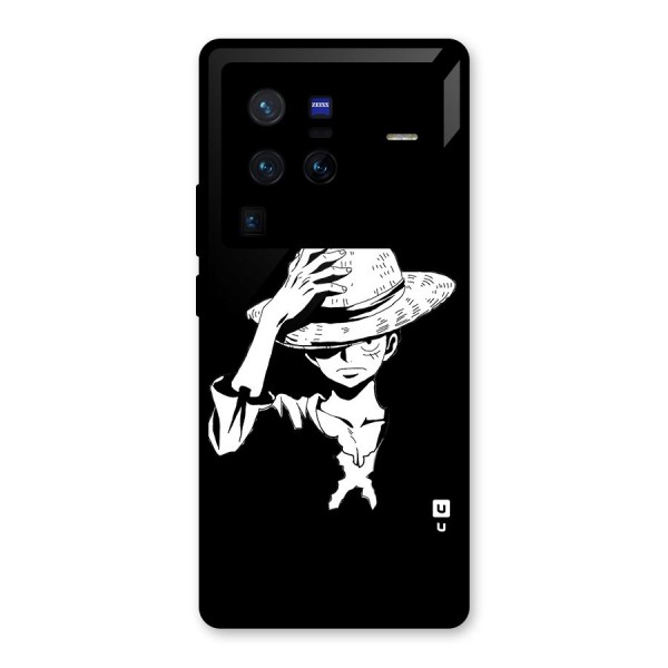 Anime One Piece Luffy Silhouette Glass Back Case for Vivo X80 Pro
