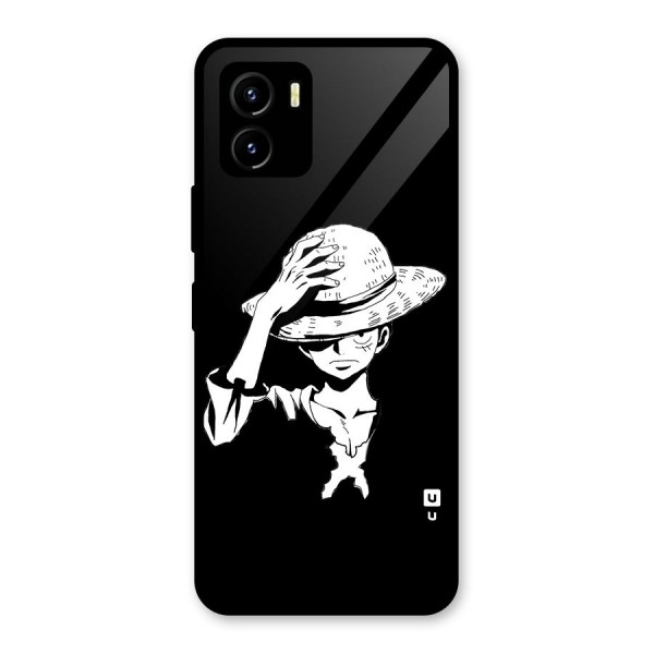 Anime One Piece Luffy Silhouette Glass Back Case for Vivo Y15s