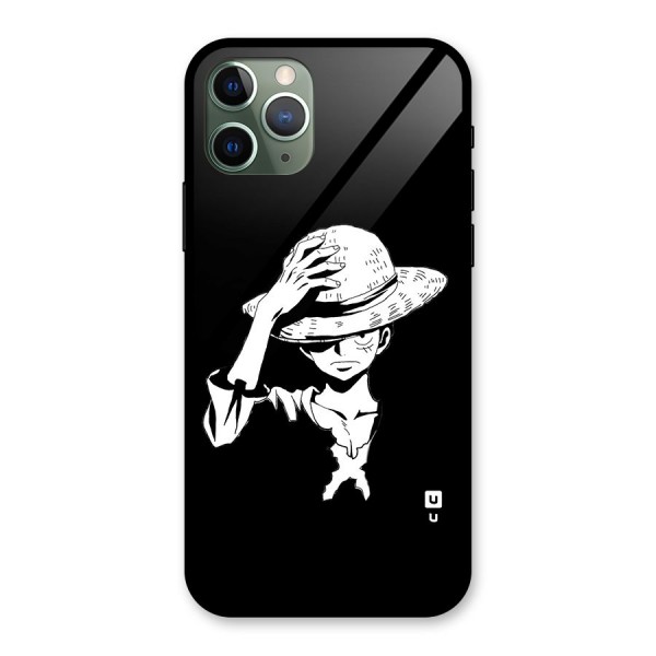 Anime One Piece Luffy Silhouette Glass Back Case for iPhone 11 Pro
