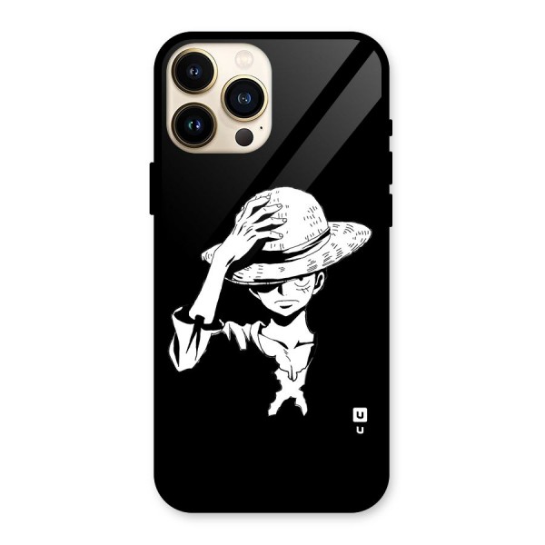 Anime One Piece Luffy Silhouette Glass Back Case for iPhone 13 Pro Max