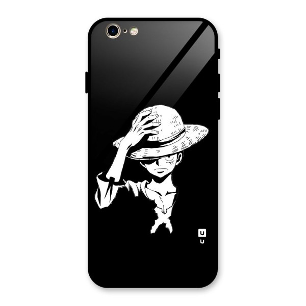 Anime One Piece Luffy Silhouette Glass Back Case for iPhone 6 6S