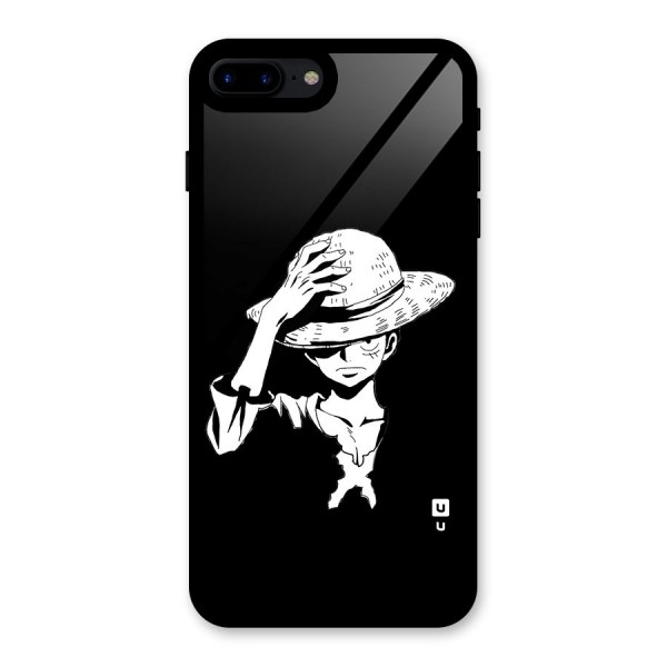 Anime One Piece Luffy Silhouette Glass Back Case for iPhone 7 Plus