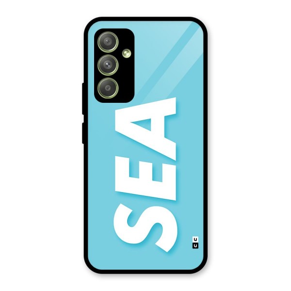 Aqua Sea Glass Back Case for Galaxy A54
