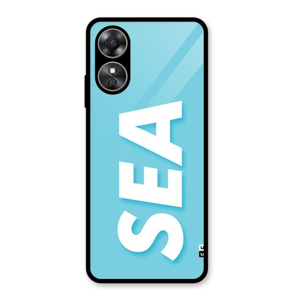 Aqua Sea Glass Back Case for Oppo A17