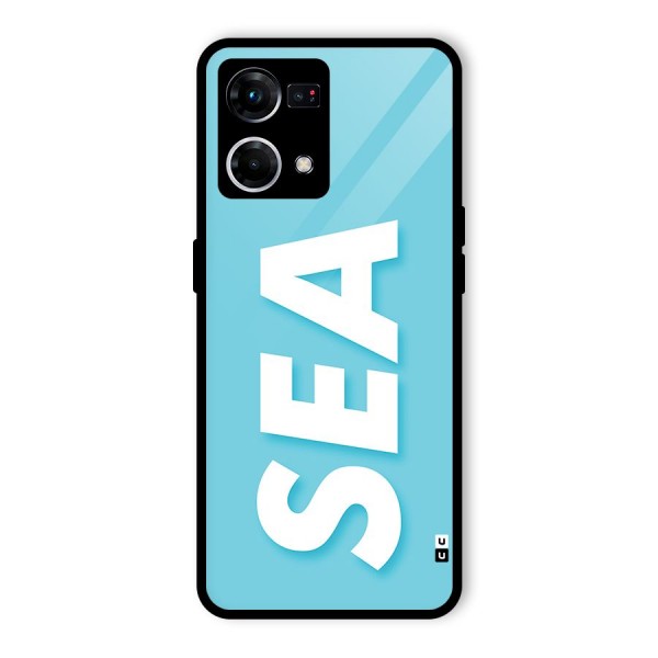 Aqua Sea Glass Back Case for Oppo F21s Pro 4G
