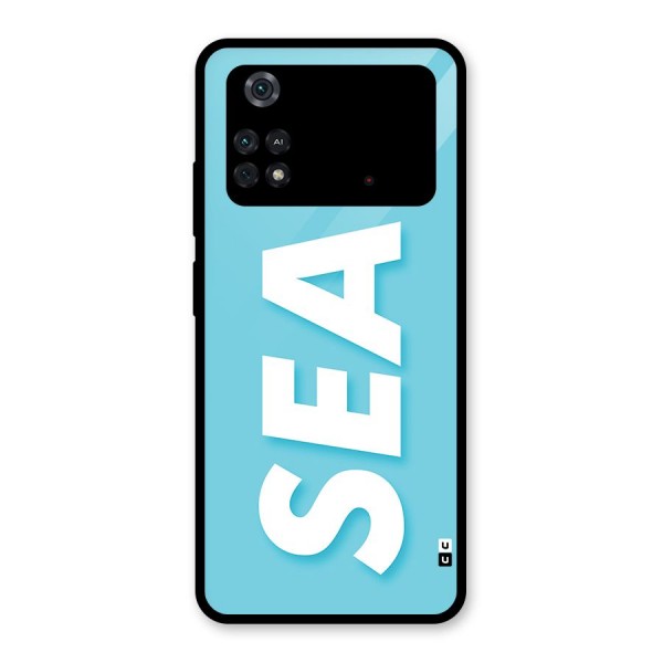 Aqua Sea Glass Back Case for Poco M4 Pro 4G