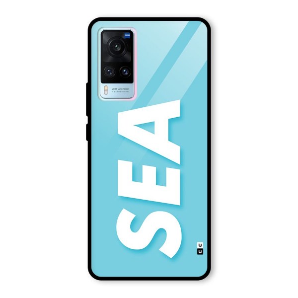Aqua Sea Glass Back Case for Vivo X60