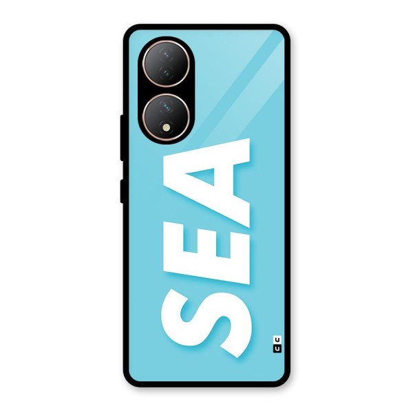 Aqua Sea Glass Back Case for Vivo Y100A
