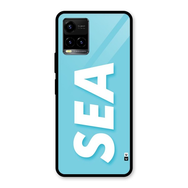 Aqua Sea Glass Back Case for Vivo Y21G
