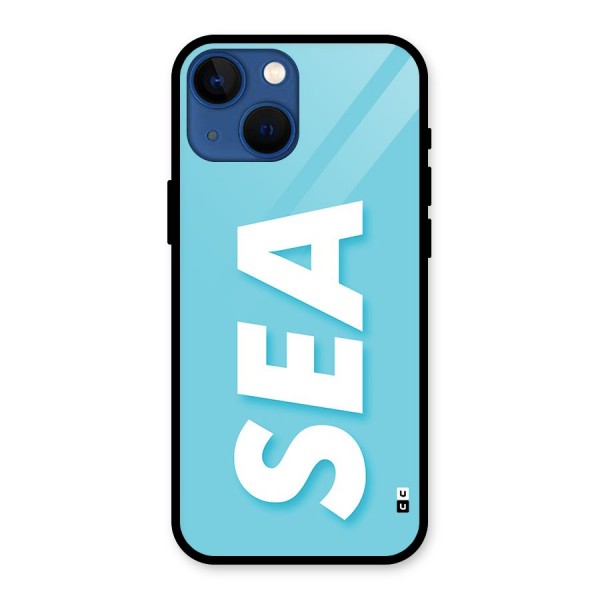 Aqua Sea Glass Back Case for iPhone 13 Mini