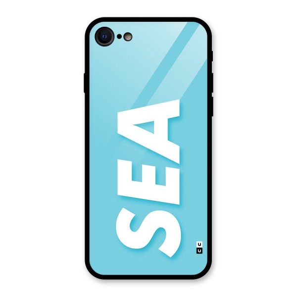 Aqua Sea Glass Back Case for iPhone SE 2022