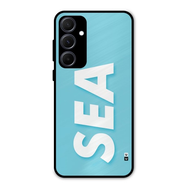 Aqua Sea Metal Back Case for Galaxy A35