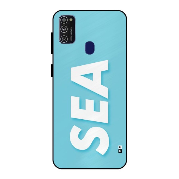 Aqua Sea Metal Back Case for Galaxy M30s