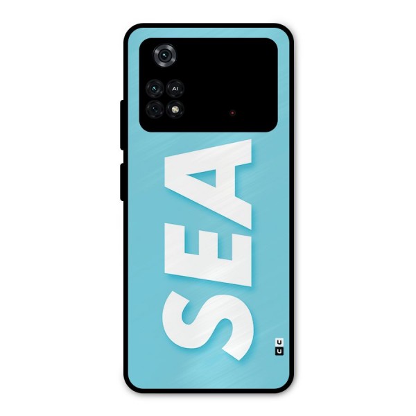 Aqua Sea Metal Back Case for Poco M4 Pro 4G