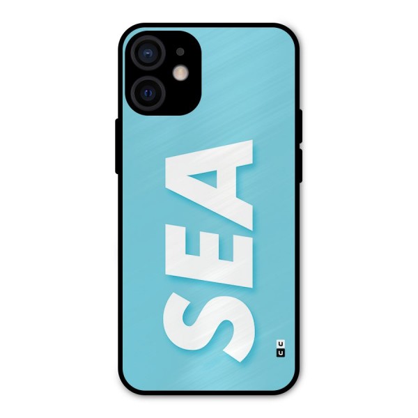 Aqua Sea Metal Back Case for iPhone 12 Mini
