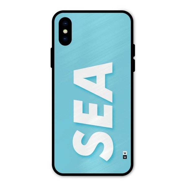 Aqua Sea Metal Back Case for iPhone XS