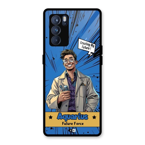 Aquarius Force Glass Back Case for Oppo Reno6 Pro 5G