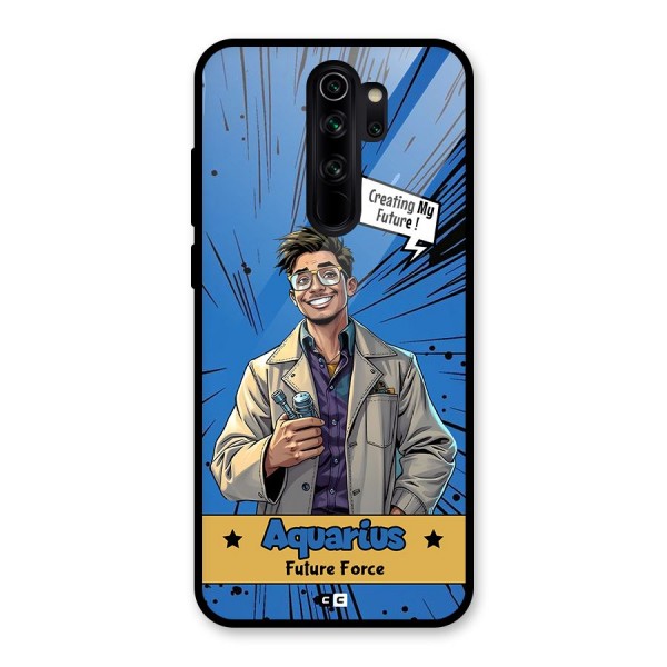 Aquarius Force Glass Back Case for Redmi Note 8 Pro