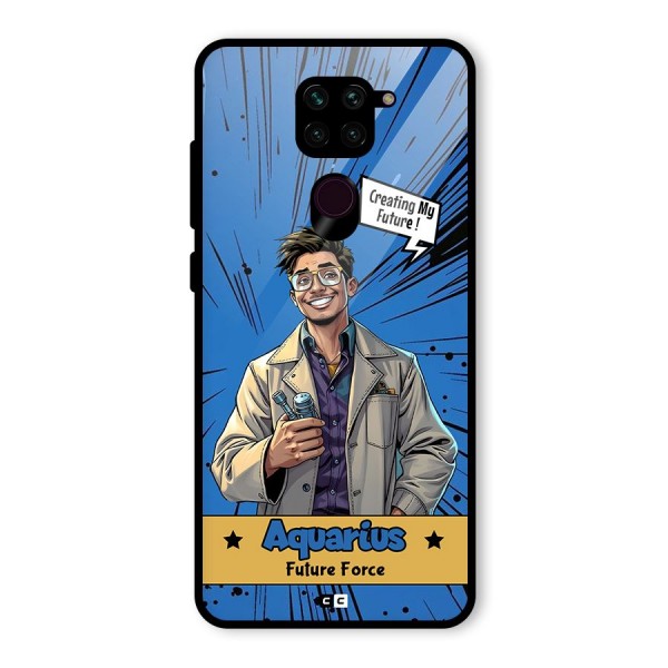 Aquarius Force Glass Back Case for Redmi Note 9