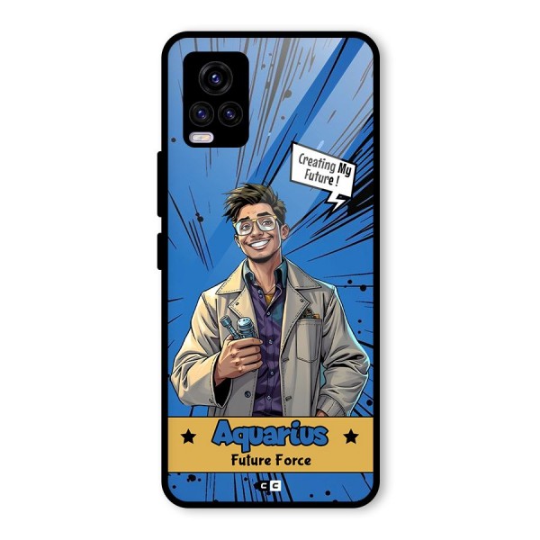 Aquarius Force Glass Back Case for Vivo V20 2021