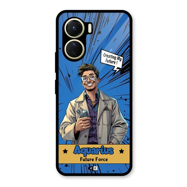 Aquarius Force Glass Back Case for Vivo Y16