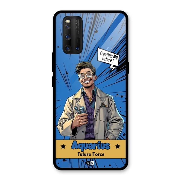 Aquarius Force Glass Back Case for Vivo iQOO 3