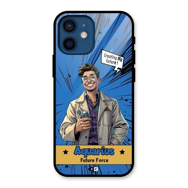 Aquarius Force Glass Back Case for iPhone 12 Mini