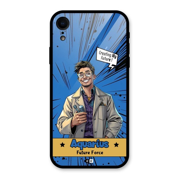 Aquarius Force Glass Back Case for iPhone XR