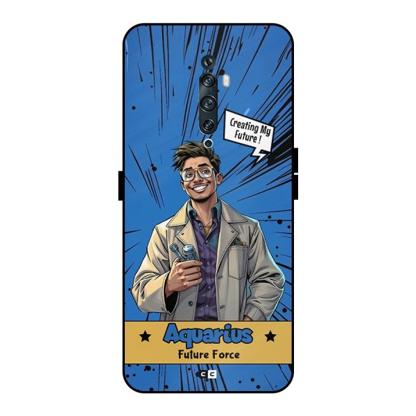 Aquarius Force Metal Back Case for Oppo Reno2 F